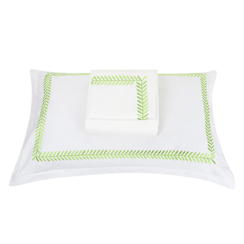 Ash Tree - Cotton Sateen Embroidered Edge Duvet Cover Sets-8