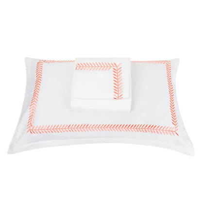 Ash Tree - Linen Cotton Embroidered Edge Duvet Cover Sets-6