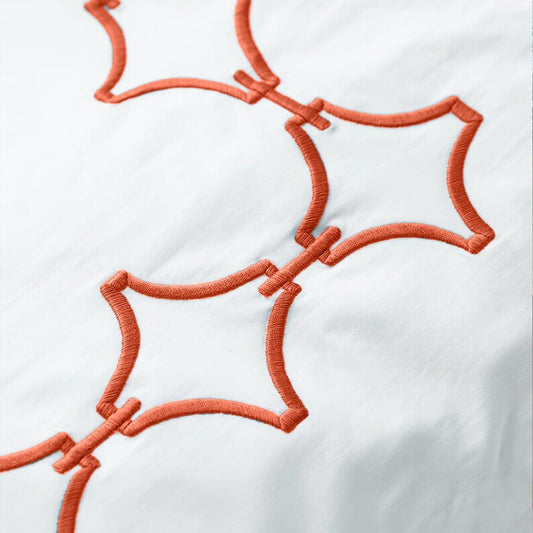 Links - Cotton Sateen Embroidered Edge Duvet Cover Sets-1