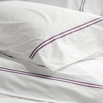 Tracks - Linen Cotton Embroidered Edge Duvet Cover Sets-7
