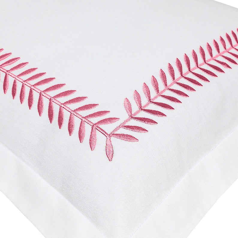 Ash Tree - Linen Cotton Embroidered Edge Duvet Cover Sets-2