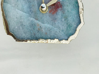 Grey Green Aventurine Agate Desk/Wall Clock/Personalised Momento-4