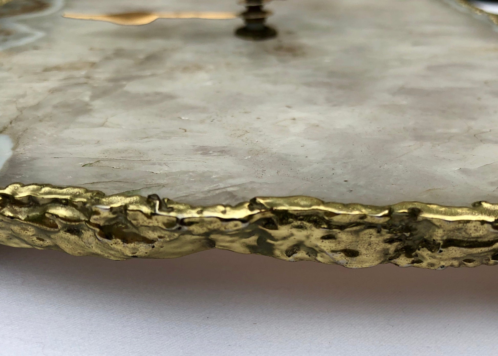 Grey Agate Large Wall/Desk Clock/Personalised Momento-4