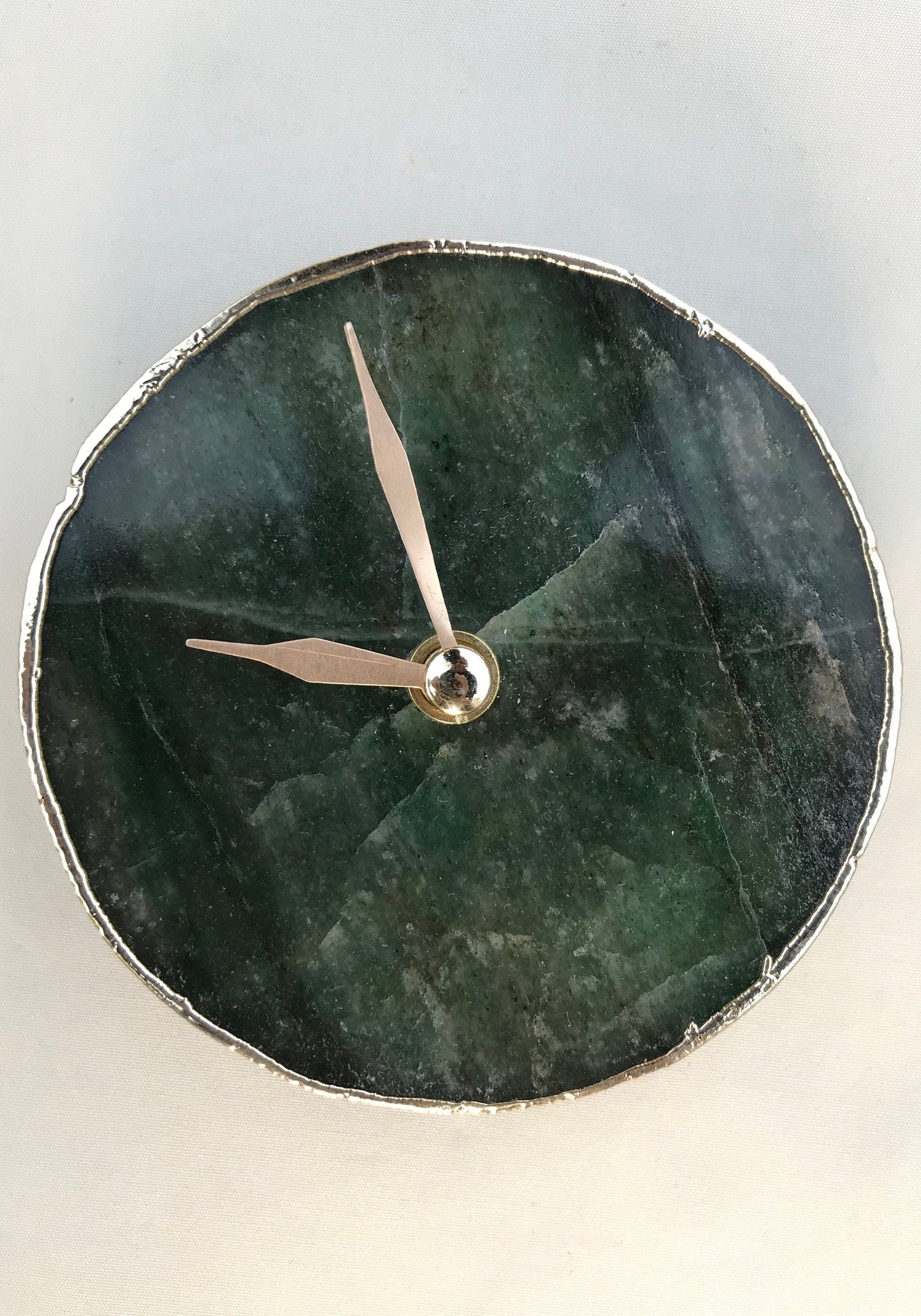 Sage Green Agate Desk/Wall Clock/Personalised Momento-2