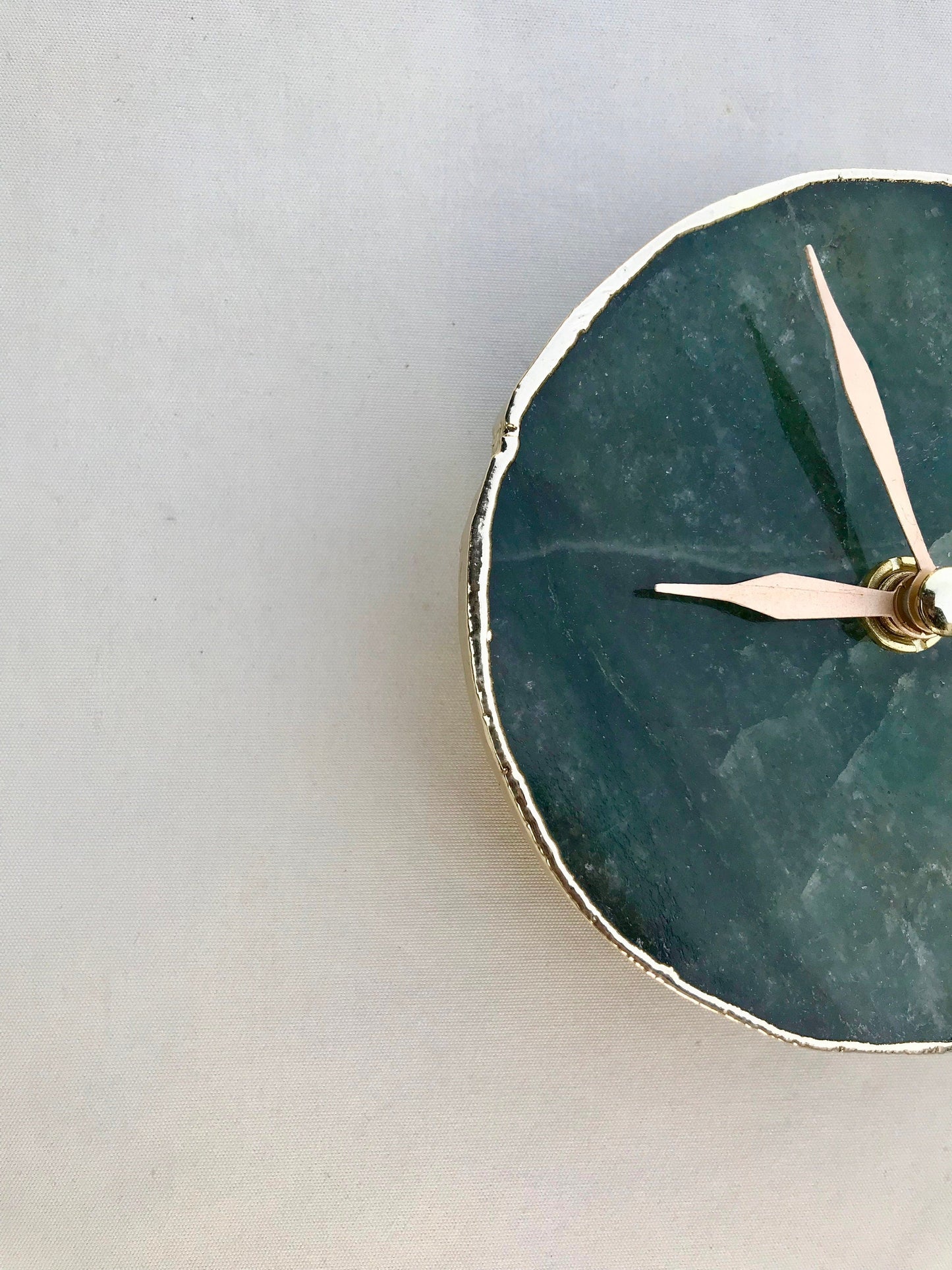 Sage Green Agate Desk/Wall Clock/Personalised Momento-3