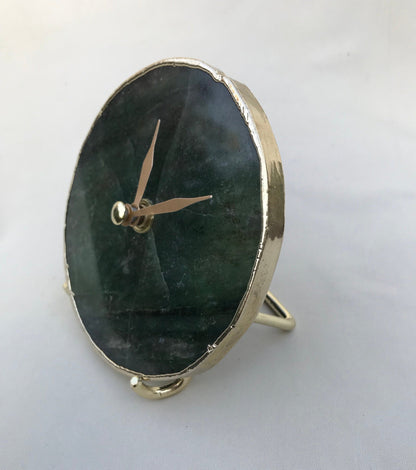 Sage Green Agate Desk/Wall Clock/Personalised Momento-1