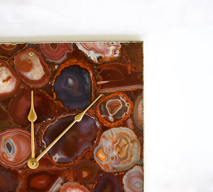 Red Agate Wall Clock | Square-1