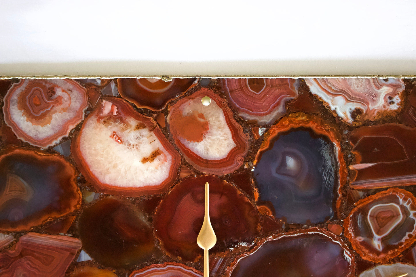 Red Agate Wall Clock | Square-2