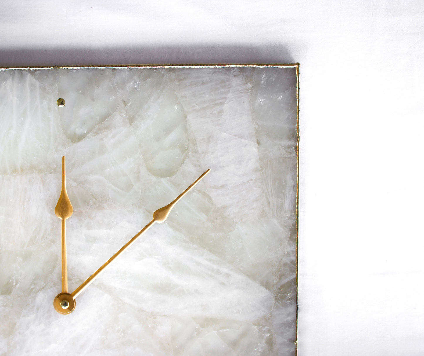 White Agate Wall Clock | Square-1