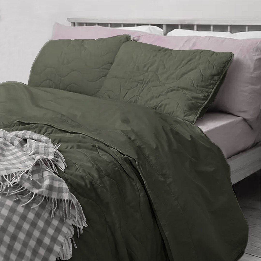 Piglet stitch - Pure Linen Quilt Sets-5