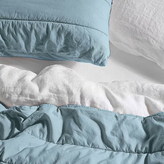 Broad Channel Stitch - Pure Cotton Sateen Quilt Sets-1