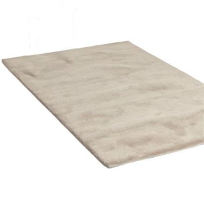 Beige | Solid Color - Handcrafted Rug/Carpet | Pure New Zealand Wool | Hand Tufted | High Pile | High Density | Yarn Dyed-1