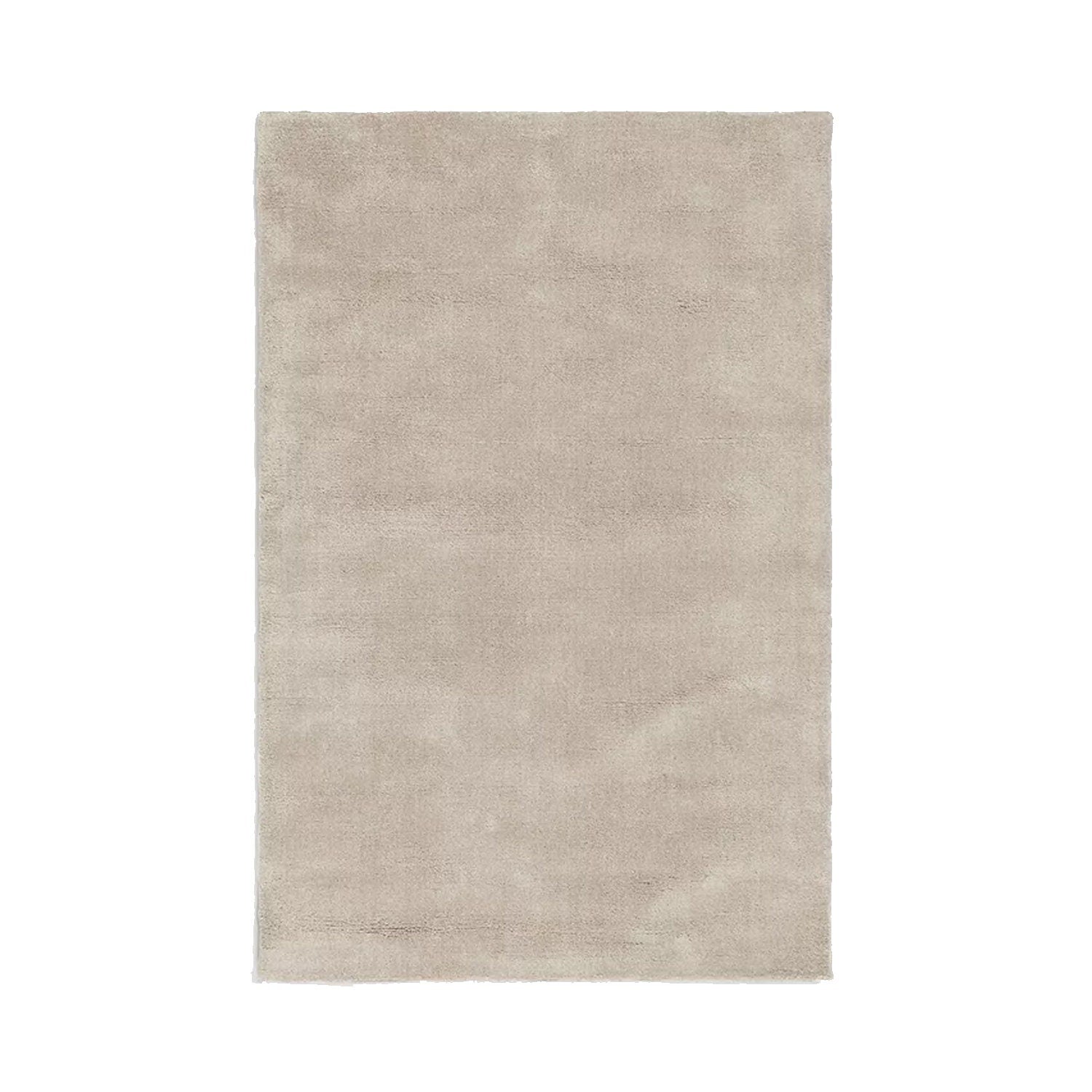 Beige | Solid Color - Handcrafted Rug/Carpet | Pure New Zealand Wool | Hand Tufted | High Pile | High Density | Yarn Dyed-0