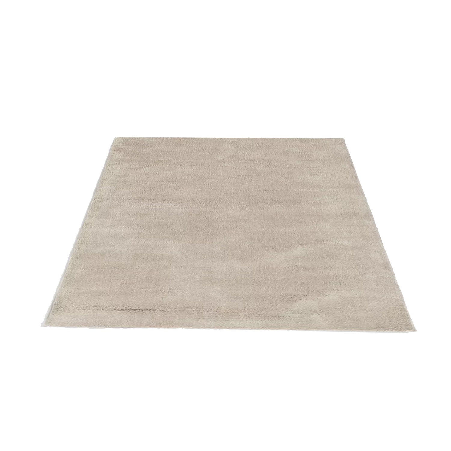 Beige | Solid Color - Handcrafted Rug/Carpet | Pure New Zealand Wool | Hand Tufted | High Pile | High Density | Yarn Dyed-2