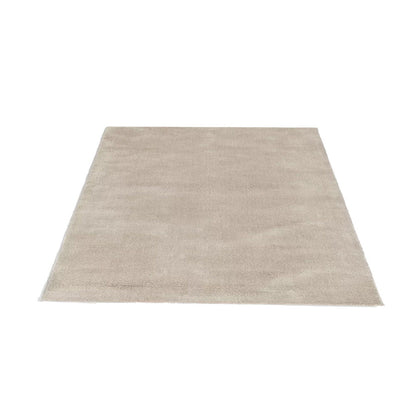 Beige | Solid Color - Handcrafted Rug/Carpet | Pure New Zealand Wool | Hand Tufted | High Pile | High Density | Yarn Dyed-2