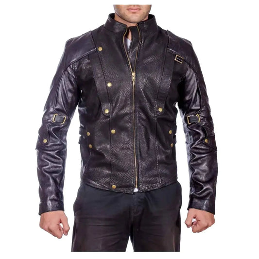 Men’s Black Fashion Biker Leather Jacket