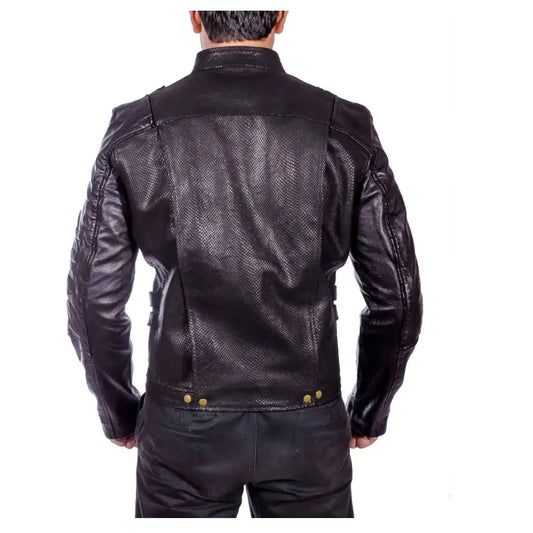 Men’s Black Fashion Biker Leather Jacket