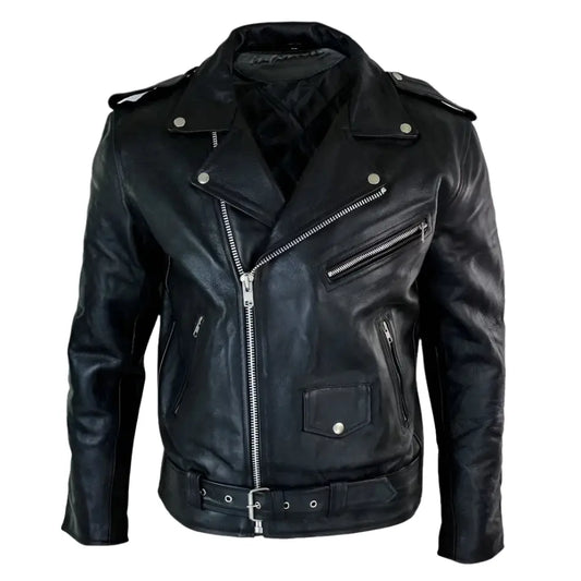 Men’s Brando-Style Retro Biker Jacket