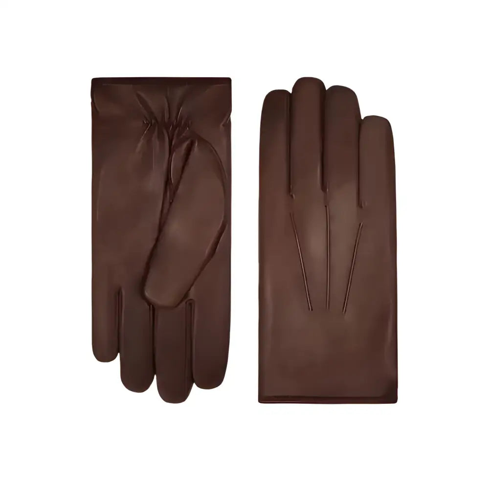 Men’s Brown Lambskin Leather Gloves
