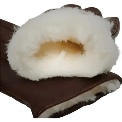 Men’s Brown Lambskin Leather Gloves