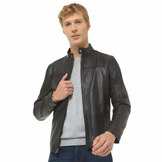 Men’s Classic Black Leather Jacket