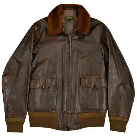Men’s Leather G-1 Style Vintage Bomber Jacket
