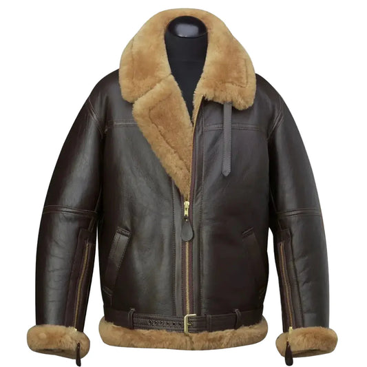 Men’s Brown RAF Shearling Aviator Jacket