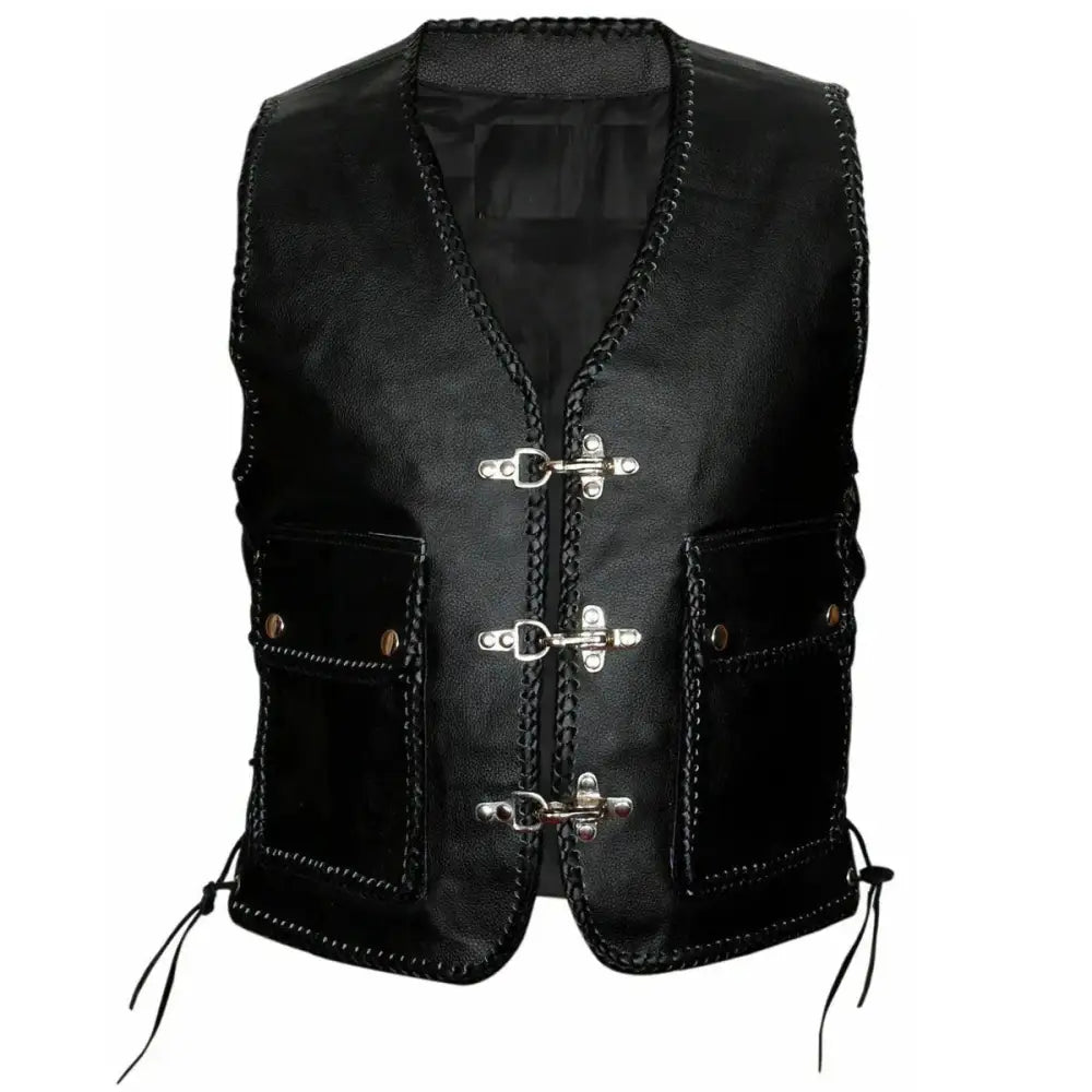 Mens Native American Leather Vest