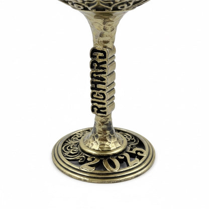 Personalized Wine Glass Set | Engraved Wine Glasses with Electroformed Stem & Base | Set of 2 or 4-4