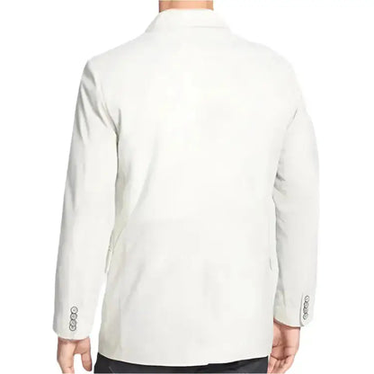 Soft Lambskin White Leather Blazer