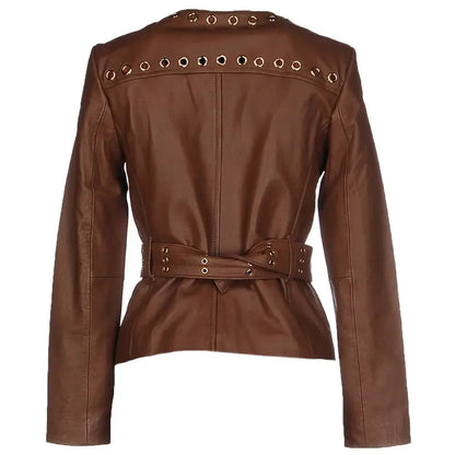 Women’s Genuine Leather Biker Jacket