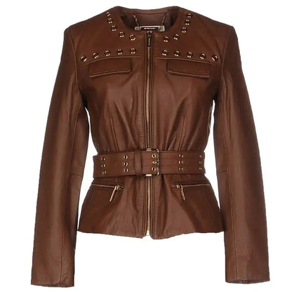 Women’s Genuine Leather Biker Jacket