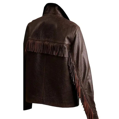 Women's Fringe Leather Western Jacket