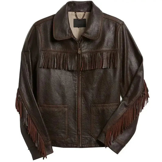 Women's Fringe Leather Western Jacket