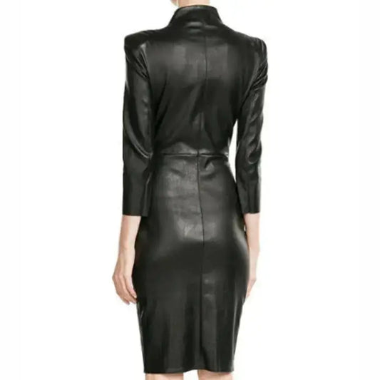 Women’s High-Waist Leather Catsuit Jumpsuit