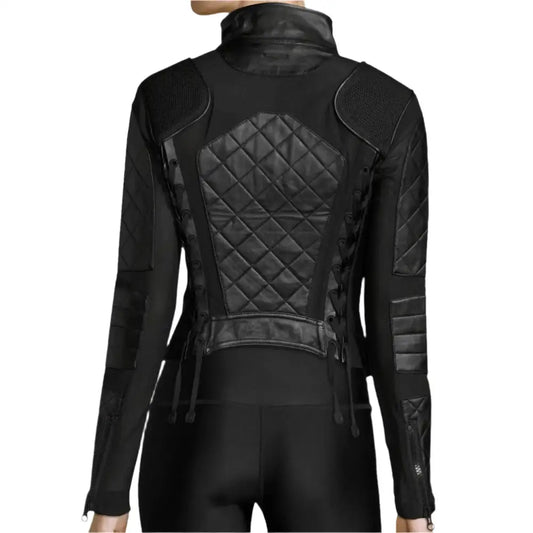 Women's PU Leather Bomber Jacket